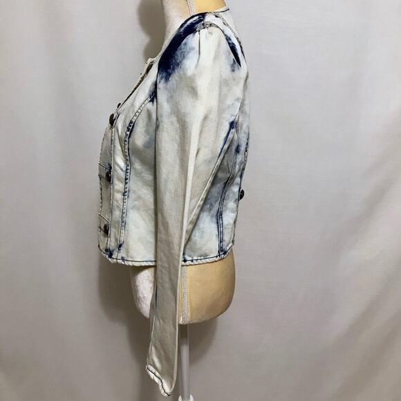 Forever 21 Stone Wash Jean Jacket Juniors L Women M - Picture 6 of 12